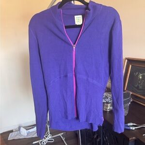Title Nine Purple Zip Up Sweater. NWT